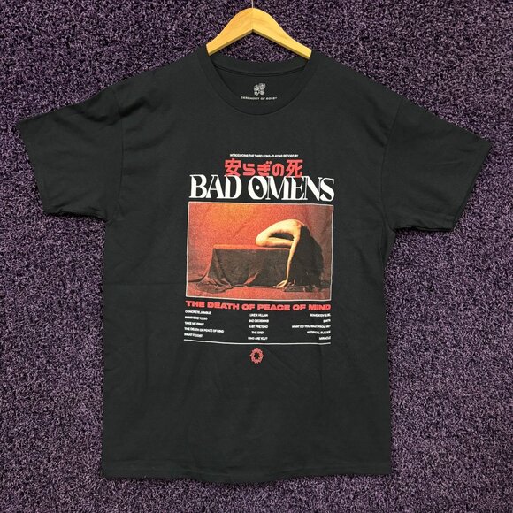 Bad Omens The Death of Peace of Mind Tshirt size large - Picture 1 of 4